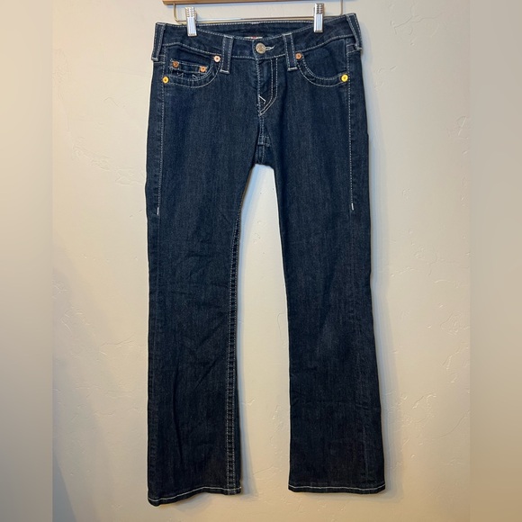 True Religion Women’s Becky Rhinestone Bootcut Jeans Sz 27 - Picture 2 of 7
